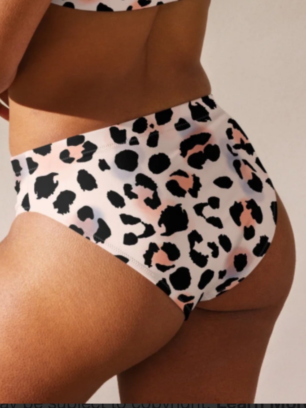 Leopard Print Bikini Bottoms - Pink, cream, & Black. Never worn